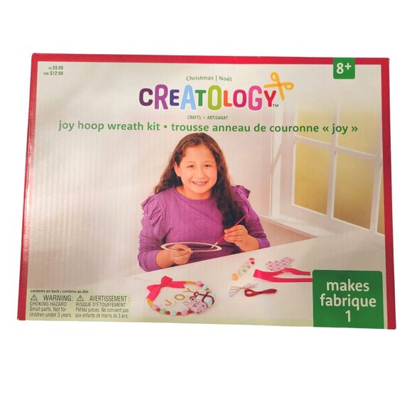 Creatology Joy Hoop Wreath Kit Christmas Craft Set Ages 8+ DIY Art Project - Picture 1 of 2